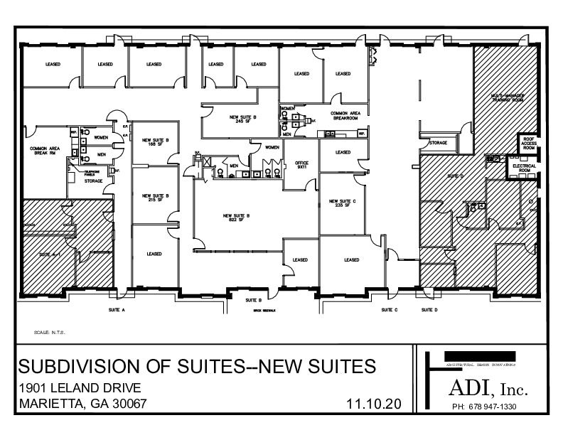 PRIME OFFICE SPACE FOR LEASE-MARIETTA, GA: 1900 Leland Dr SE, Marietta, GA 30067